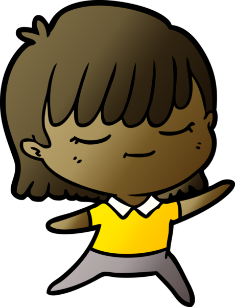 Bir insan tarafından çizilmiş karikatür kadın.