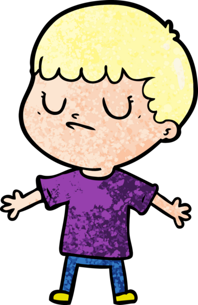 Bir insan tarafından çizilmiş huysuz çocuk çizgi filmi.