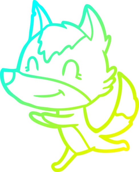 Bir insan tarafından çizilen kurdun soğuk gradyan çizgisi.