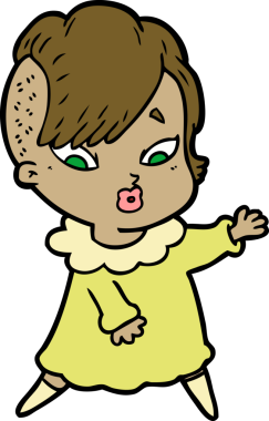 Bir insan tarafından çizilmiş bir karikatür.