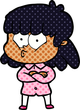 Bir insan tarafından çizilmiş ıslık çalan kız.