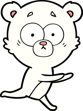 Bir insan tarafından çizilmiş kutup ayısı karikatürü