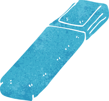 Bir insan tarafından çizilmiş fosforlu kalem.