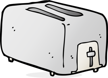 Bir insan tarafından çizilmiş bir tost makinesi.
