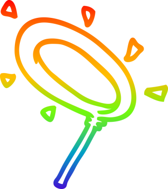 Gökkuşağı gradyan çizgi çizimi bir insan tarafından çizilmiş bir melek halkası