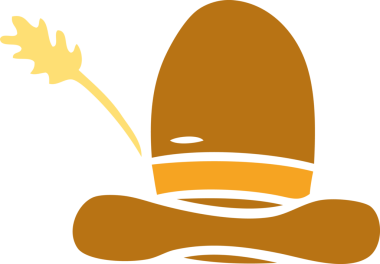 Bir insan tarafından çizilmiş bir çiftçi şapkası.