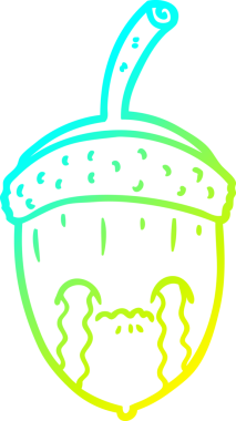 Bir insan tarafından çizilmiş ağlayan palamut karikatürü.