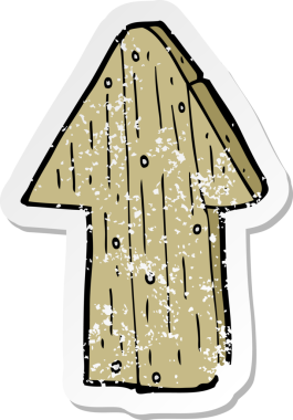 Bir insan tarafından çizilmiş ahşap yönlü çizgi filmin gerilimli yapıştırması.