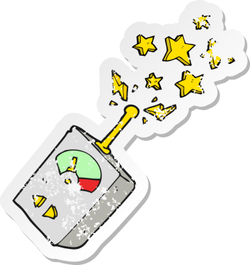 Bir insan tarafından çizilmiş bir karikatürün gerilimli yapıştırması.