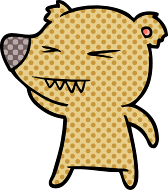 Bir insan tarafından çizilmiş bir çizgi film karakteri.