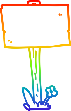 gökkuşağı gradyan çizgi çizimi bir insan tarafından çizilmiş bir çizgi tabela direği