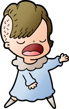 Bir insan tarafından çizilmiş havalı hippi kız çizgi filmi.