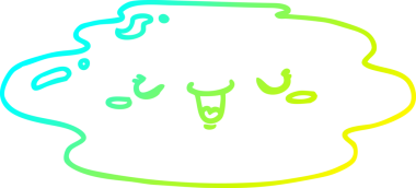 Bir insan tarafından çizilmiş bir çizgi film birikintisinin soğuk çizgi çizimi