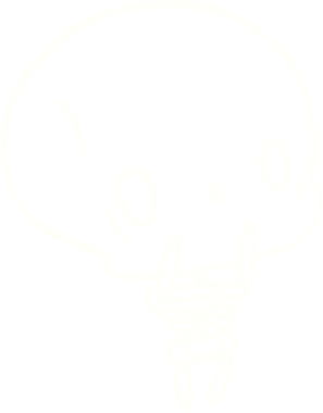 Bir insan tarafından çizilen Cadılar Bayramı İskelet Tebeşiri