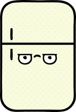 Bir insan tarafından çizilmiş buzdolabı karikatürü.