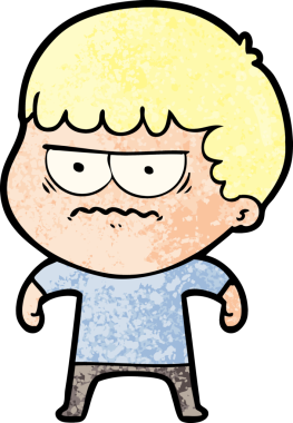 Bir insan tarafından çizilmiş rahatsız bir adam.