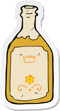 Bir insan tarafından çizilmiş bir karikatür etiketi.