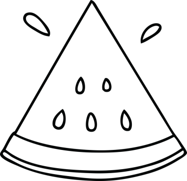 Bir insan tarafından çizilmiş garip karpuz çizimi.