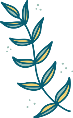 Bir insan tarafından çizilmiş defne defne resminin ikonik dövme şekli