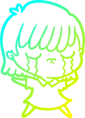 Bir insan tarafından çizilmiş ağlayan bir karikatür çizimi.