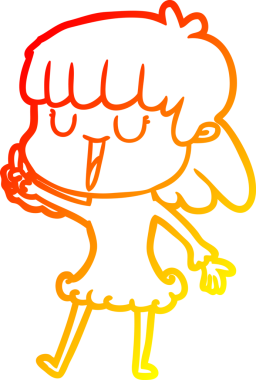 Bir insan tarafından çizilmiş bir karikatür kadın çizimi