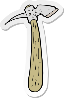 Bir insan tarafından çizilmiş bir baltanın çıkartması.