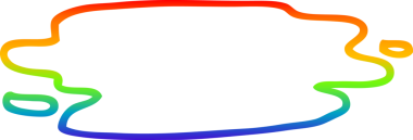 Gökkuşağı gradyan çizgi çizimi bir insan tarafından çizilmiş kan havuzu