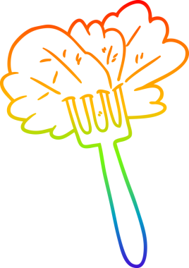 Bir insan tarafından çizilmiş karikatür salata yapraklarının çizimi.