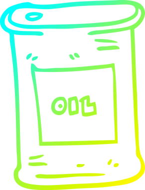 Bir insan tarafından çizilen çizgi filmin soğuk gradyan çizgisi.