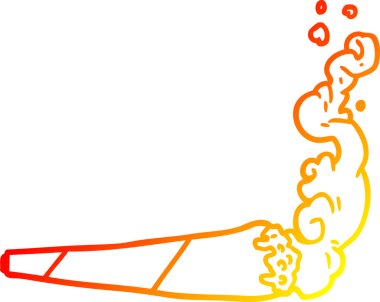 Bir insan tarafından çizilmiş bir marihuana batakhanesinin sıcak gradyan çizimi