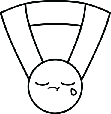 Bir insan tarafından çizilmiş altın madalyanın çizgi çizimi.