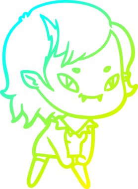 Bir insan tarafından çizilmiş soğuk gradyan çizgi çizimi.