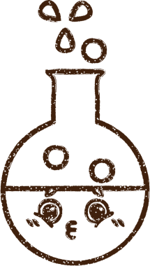 Bir insan tarafından çizilen köpüren Kimyasallar Kömür Çizimi