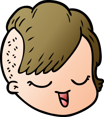 Bir insan tarafından çizilmiş bir kadın yüzü.