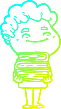 Bir insan tarafından çizilmiş karikatür cana yakın bir adamın çizimi.