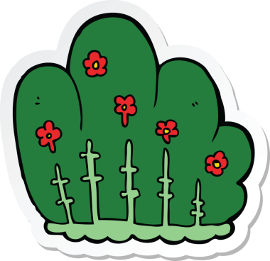 Bir insan tarafından çizilmiş karikatür çiti çıkartması.