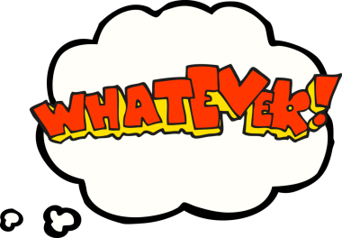 Serbest çizim düşünce balonu karikatürü, her neyse! Bir insan tarafından çizilmiş işaret