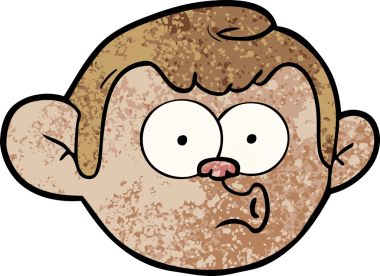 bir insan tarafından çizilmiş maymun yüzü