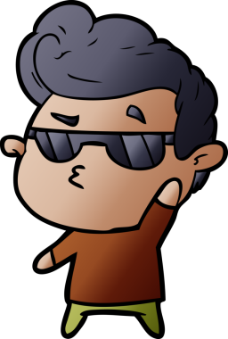 Bir insan tarafından çizilmiş havalı bir çizgi film.