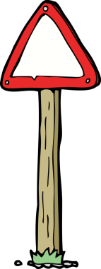 Bir insan tarafından çizilmiş çizgi film tabelası.