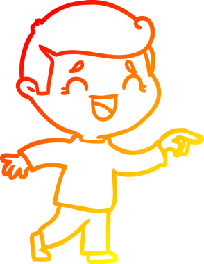 Bir insan tarafından çizilmiş gülen adamın çizgi film çizimi.