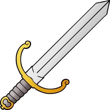 Bir insan tarafından çizilmiş bir kılıç.