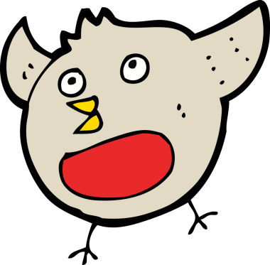 Bir insan tarafından çizilmiş komik bir noel robini.