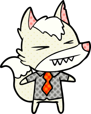 Kızgın kurt adam çizgi filmi bir insan tarafından çizildi.