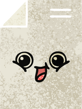 Bir insan tarafından çizilmiş bir kağıdın retro illüstrasyon tarzı karikatürü