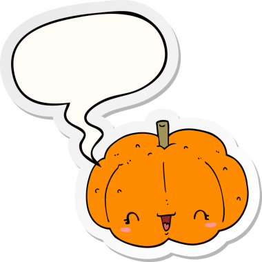 bir insan tarafından çizilmiş balkabağı konuşma baloncuğu etiketli