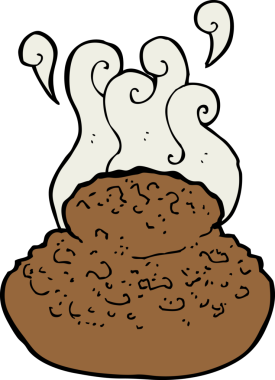 bir insan tarafından çizilmiş çizgi film ekmeği