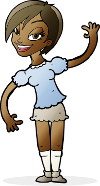 Çizgi filmdeki kız bir insan tarafından çizilmiş.