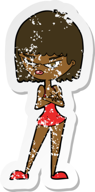 Bir insan tarafından çizilmiş kızgın bir karikatürün gerilimli yapıştırması.