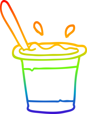 Bir insan tarafından çizilmiş bir yoğurt çizimi.